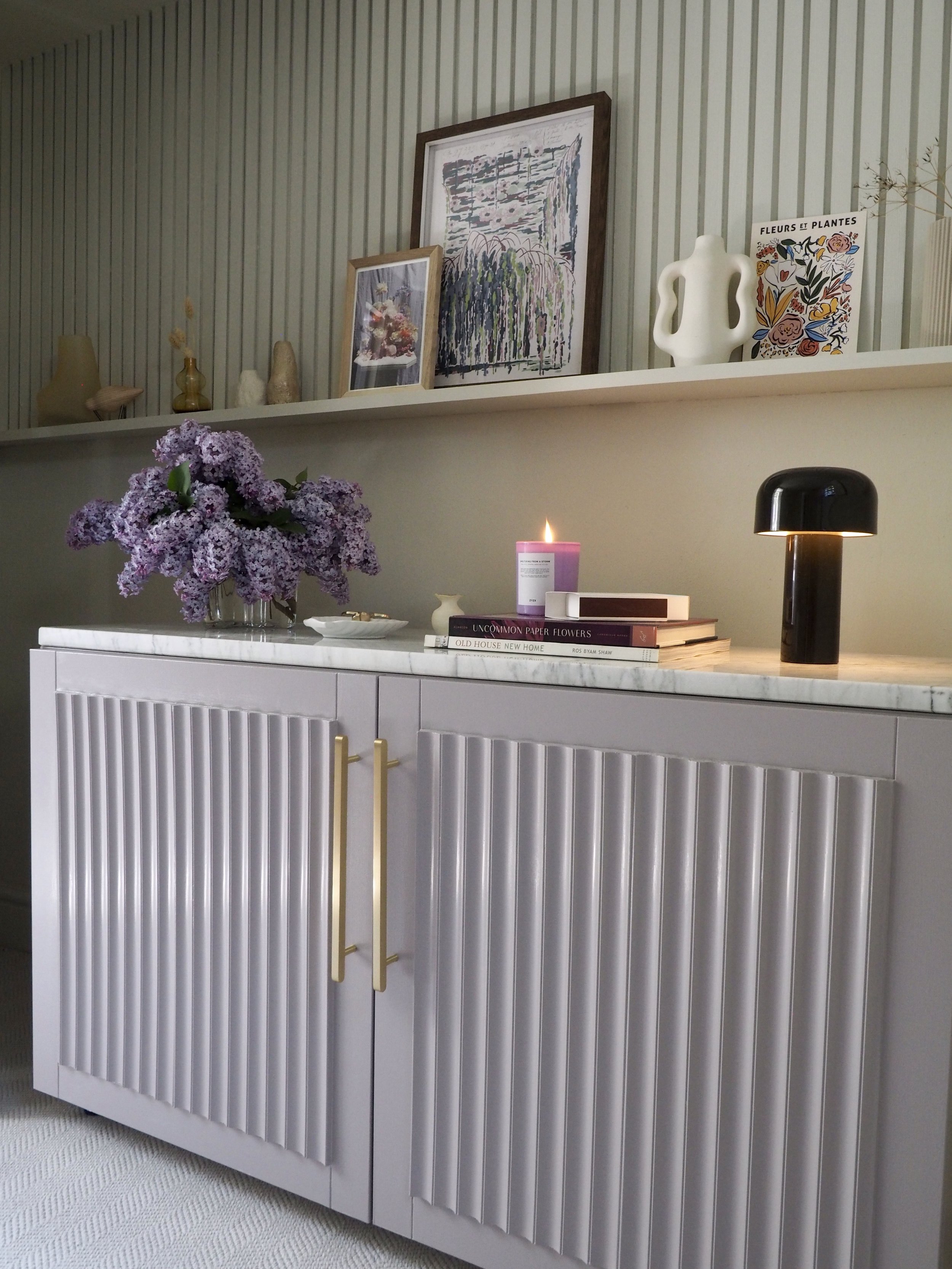 BESTA IKEA Hack How To DIY This Lilac Marble Sideboard Storage